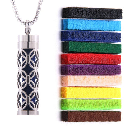 Essential Oil Diffuser Necklace – Stylish Aromatherapy Pendant with Stainless Steel Open Locket for Long-Lasting Scent