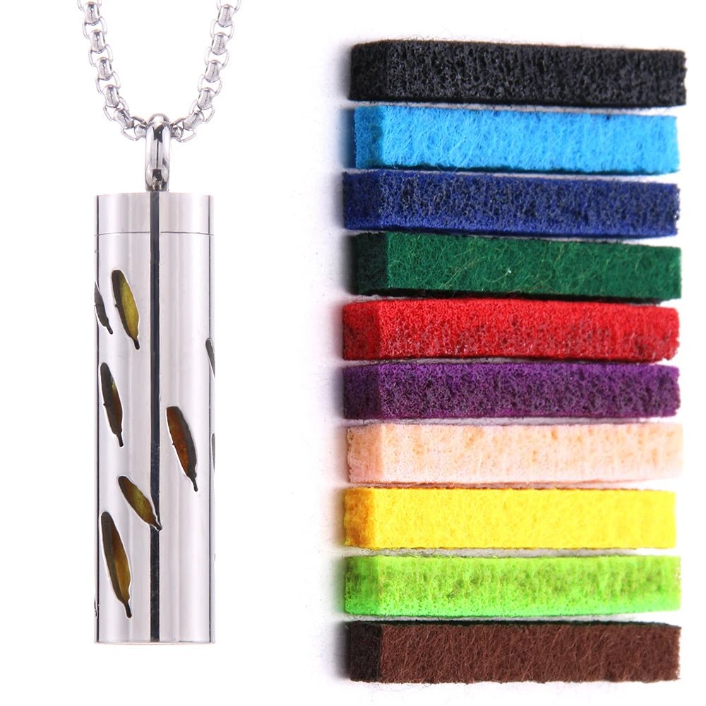 Essential Oil Diffuser Necklace – Stylish Aromatherapy Pendant with Stainless Steel Open Locket for Long-Lasting Scent