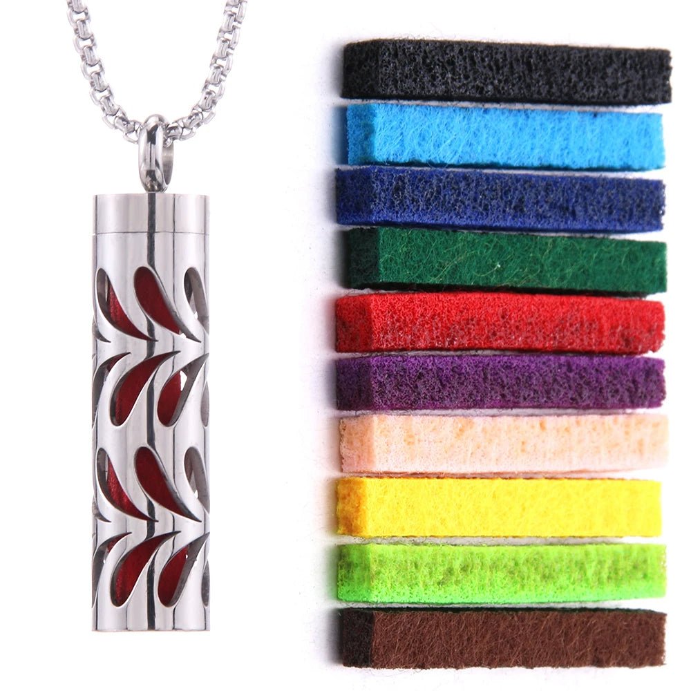 Essential Oil Diffuser Necklace – Stylish Aromatherapy Pendant with Stainless Steel Open Locket for Long-Lasting Scent