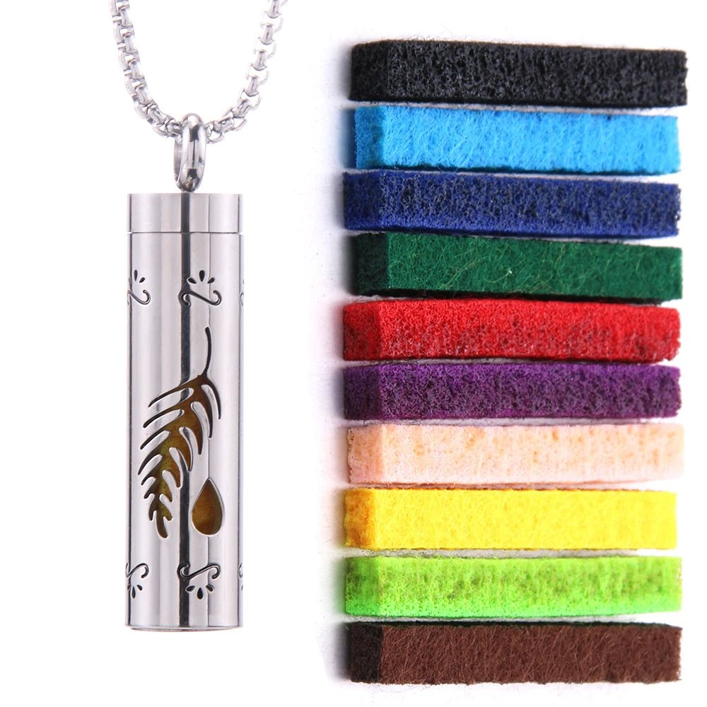 Essential Oil Diffuser Necklace – Stylish Aromatherapy Pendant with Stainless Steel Open Locket for Long-Lasting Scent