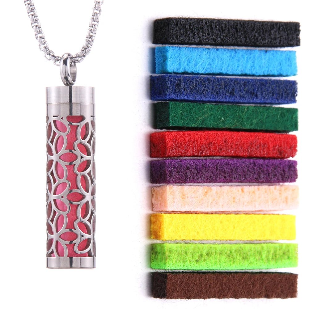 Essential Oil Diffuser Necklace – Stylish Aromatherapy Pendant with Stainless Steel Open Locket for Long-Lasting Scent