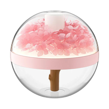 Eternal Flower Rechargeable Air Humidifier – 270ML LED Mist Maker with Soothing Flower Design for Home Hydration & Ambient Glow with 800mAh