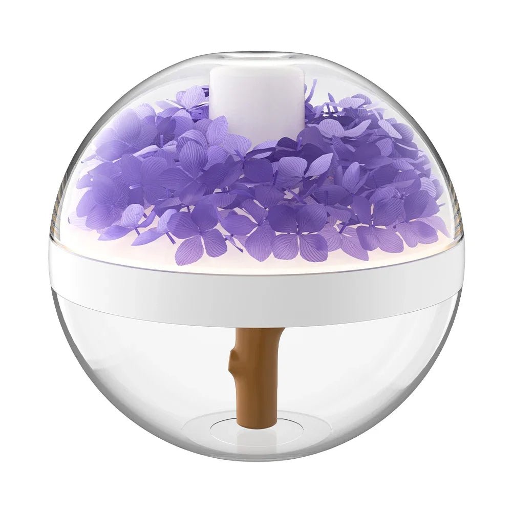 Eternal Flower Rechargeable Air Humidifier – 270ML LED Mist Maker with Soothing Flower Design for Home Hydration & Ambient Glow with 800mAh