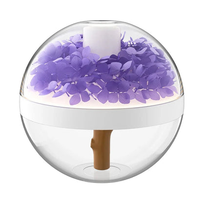 Eternal Flower Rechargeable Air Humidifier – 270ML LED Mist Maker with Soothing Flower Design for Home Hydration & Ambient Glow with 800mAh