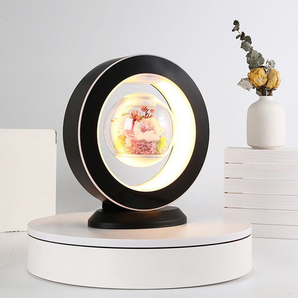 Eternal Life Flower with Magnetic Levitation - 3D Immortal Flower LED Electronic Anti-gravity Night Light