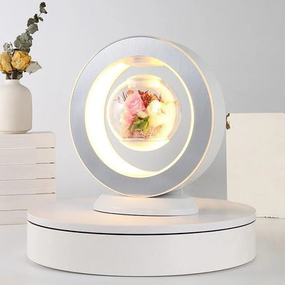 Eternal Life Flower with Magnetic Levitation - 3D Immortal Flower LED Electronic Anti-gravity Night Light