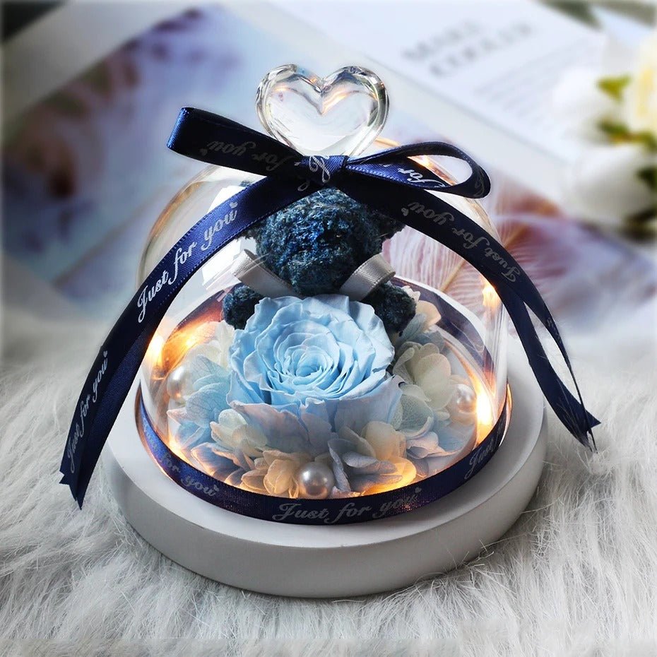 Eternal Love - Real Rose In Glass Dome Exclusive Rose Immortal Flower Perfect for Valentine's Day