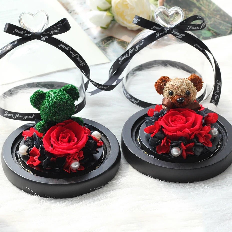 Eternal Love - Real Rose In Glass Dome Exclusive Rose Immortal Flower Perfect for Valentine's Day