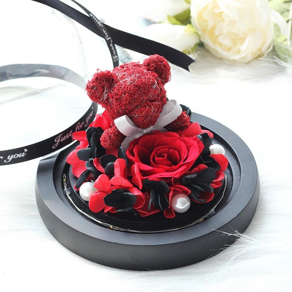 Eternal Love - Real Rose In Glass Dome Exclusive Rose Immortal Flower Perfect for Valentine's Day