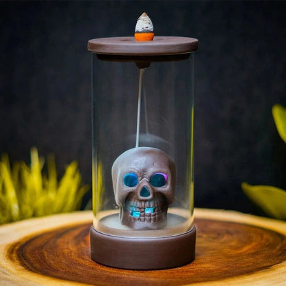 Eternal Skull Pumpkin Halloween Incense Burner - Mesmerizing Ceramic Decor