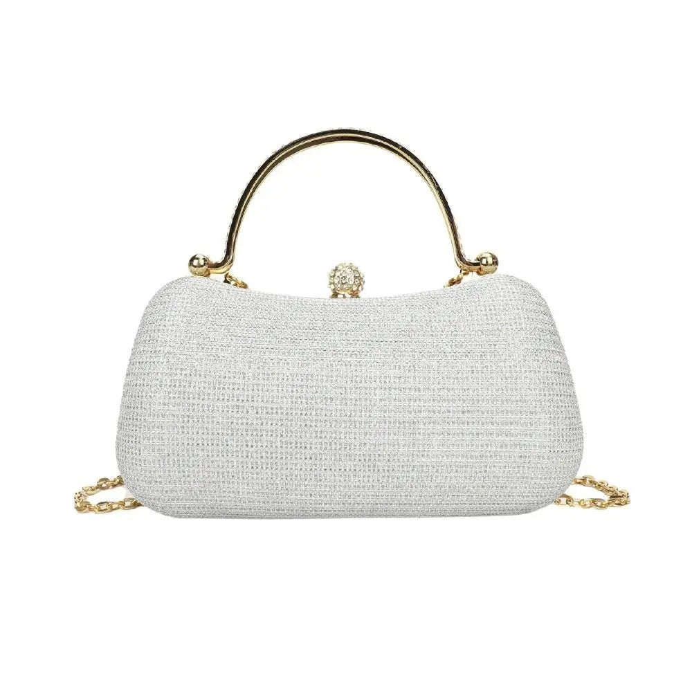 Evening Rhinestone Clutch – Stunning Beaded Evening Bag with Chain Strap A Glamorous Egg-Shaped Handbag for Weddings & Special Nights