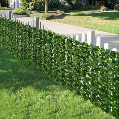 Expandable Faux Ivy Privacy Fence - Fencing Panel for Backdrop, Garden, Patio and Home Decor