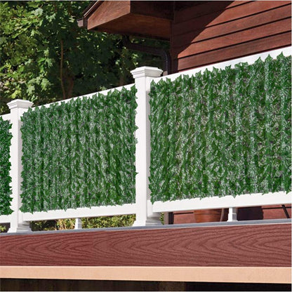 Expandable Faux Ivy Privacy Fence - Fencing Panel for Backdrop, Garden, Patio and Home Decor