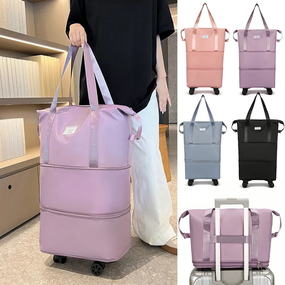 Rolling Expandable Luggage Bag - Travel Bag Lightweight Suitcase for Men and Women