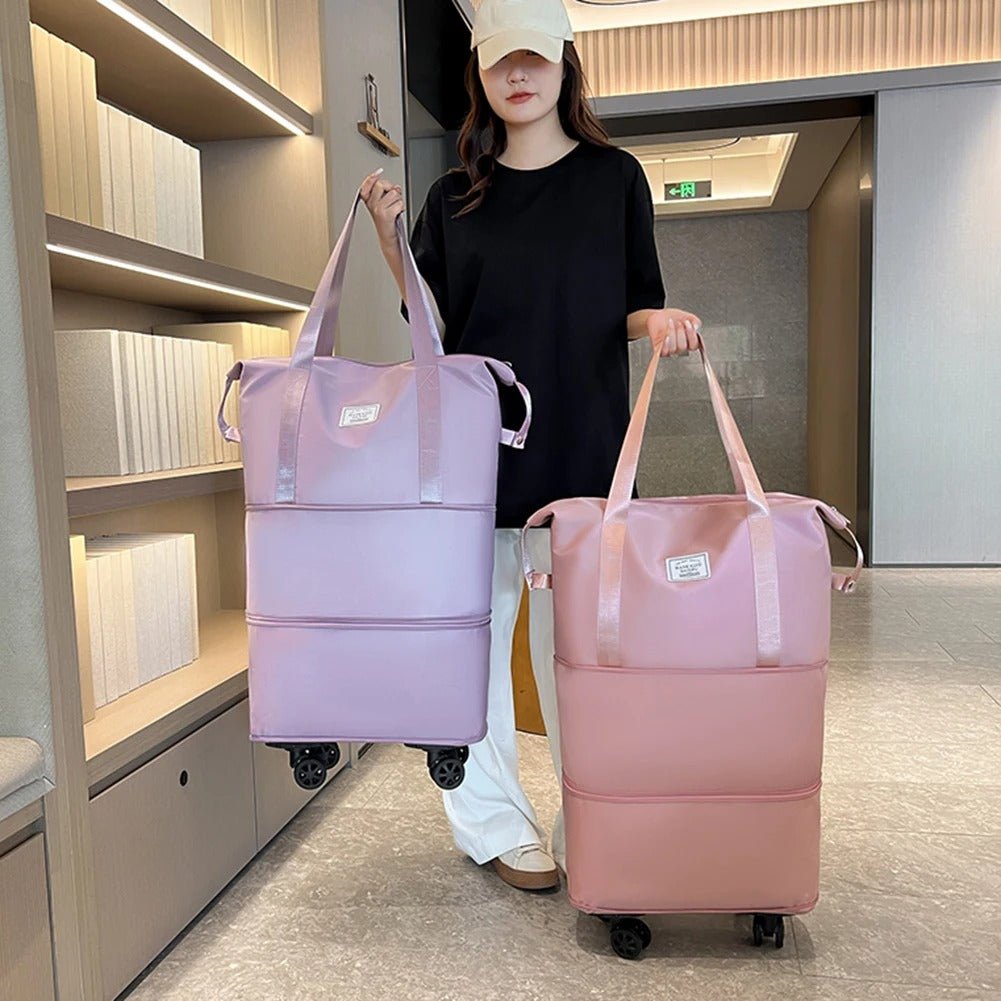 Rolling Expandable Luggage Bag - Travel Bag Lightweight Suitcase for Men and Women