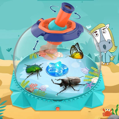 Experimental Biological Observation Barrel Insect Catcher with 4x Magnifying Glass - Retractable, Waterproof