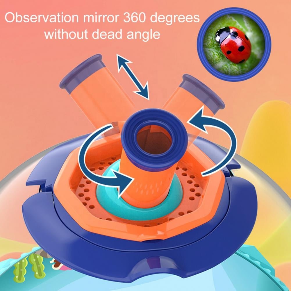 Experimental Biological Observation Barrel Insect Catcher with 4x Magnifying Glass - Retractable, Waterproof