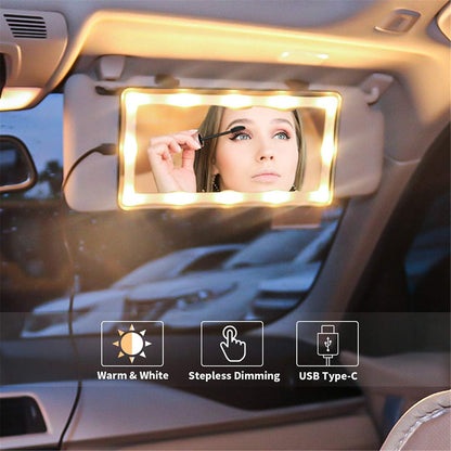 LED Car Makeup Mirror