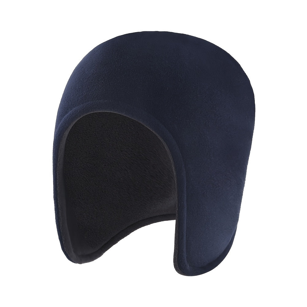 Fleece-Lined Cold-Proof Beanie Hat – Double-Layer Winter Warm Cap for Men & Women, Soft Polyester, Ideal Holiday Gift for Cold Weather