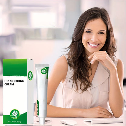 Aloe Vera & Peppermint Hip Soothing Cream – 1.5oz Relief Gel for Sedentary Discomfort, Travel-Friendly Plant-Based Formula for Comfort Anywhere