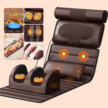 Full Body Vibrating Massage Mat with Heating Pad – 10 Nodes Multi-Zone Relaxation Mat with Heat, Soothing Vibrations, and Adjustable Settings for Daily Stress Relief