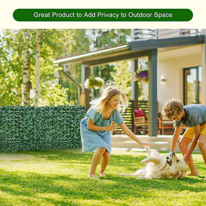 Artificial Leaf Fence Panels Faux Hedge Privacy Fence Screen Greenery for Outdoor Garden Yard Terrace Patio Balcony Decorations
