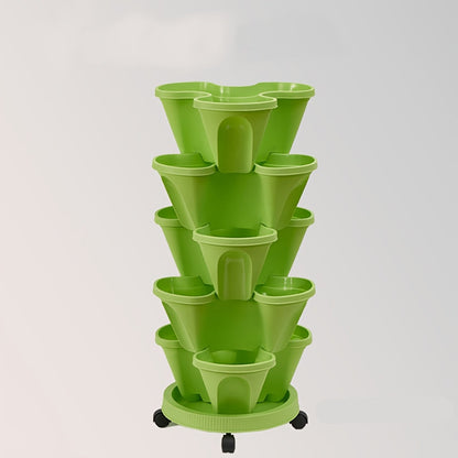 Vertical Garden Planter – 5-Tier  Sleek Space-Saving Tower for Strawberries, Herbs, and Blooms, Indoor/Outdoor Easy-to-Assemble Gardening Essential