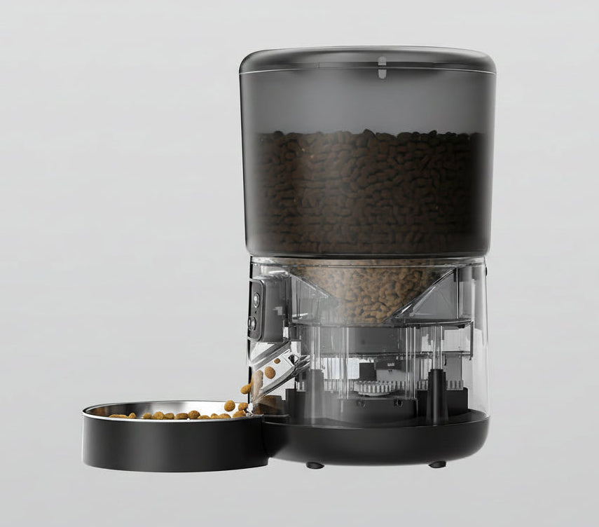 Automatic Smart Pet Feeder 4L – Stainless Steel Cat Food Dispenser with Precise 1-9 Portion Control & Scheduled Feeding