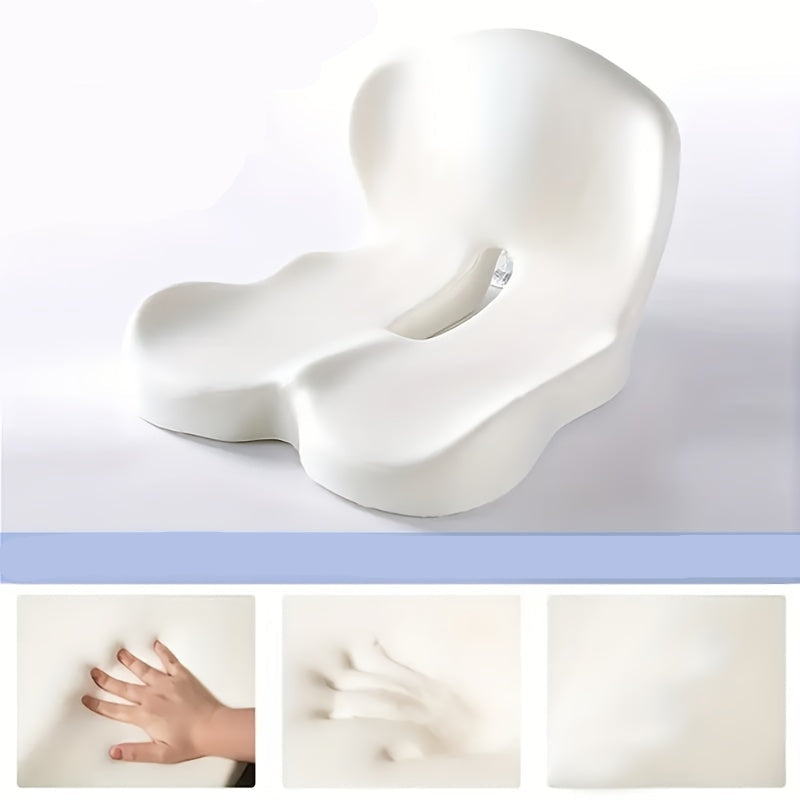 Memory Foam Backrest Cushion – Pressure-Relief Gel Pad for Long Sitting Hours, Ideal for Office, Car, and Wheelchair Use