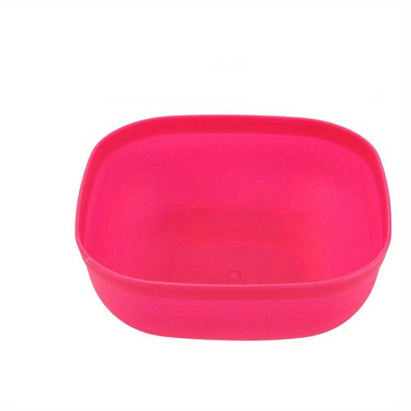 Pink Square Kids Dinnerware Set – 24pcs BPA-Free Plates, Bowls, Cups, Forks, and Spoons, Microwave & Dishwasher Safe, Perfect for Daily Meals and Snacks