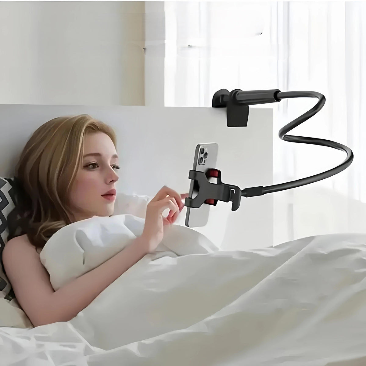 Rotating Universal Phone Stand – 360° Desktop Smartphone Holder for Lazy Viewing in Bed, Ideal Gift for Tech-Lovers and Everyday Use