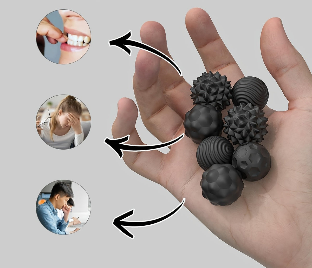 Silicone Magnetic Balls Set – Portable Sensory Fidget Toys for Adults with Fun Textures, Compact Travel Stress Relief Easter Gift