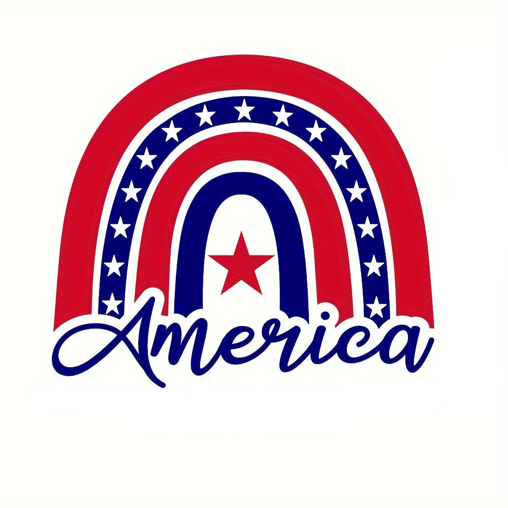 4th of July Hot Transfer Stickers – 3-Pack DIY Heat Press Patriotic Iron-On Patches for Shirts, Jeans, Backpacks & Festival Crafts