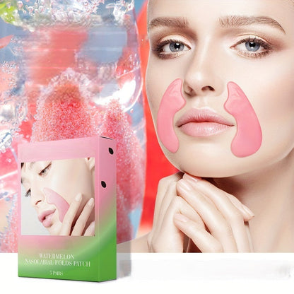 Watermelon Collagen Smile Line Patches – Infused with Niacinamide and Caffeine, Targeted Wrinkle-Reducing Mask for Youthful, Plump Skin