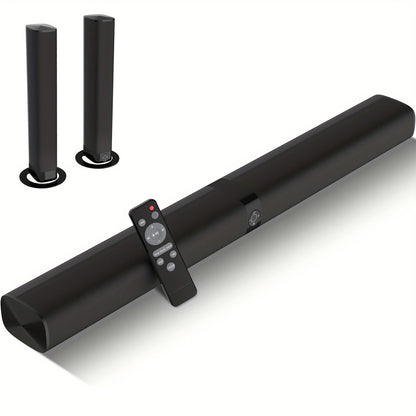 Channel TV Sound Bar – 50W 2.0 Wireless Home Audio System with ARC/Optical/AUX Connections, Premium Surround Sound for Smart TV Entertainment