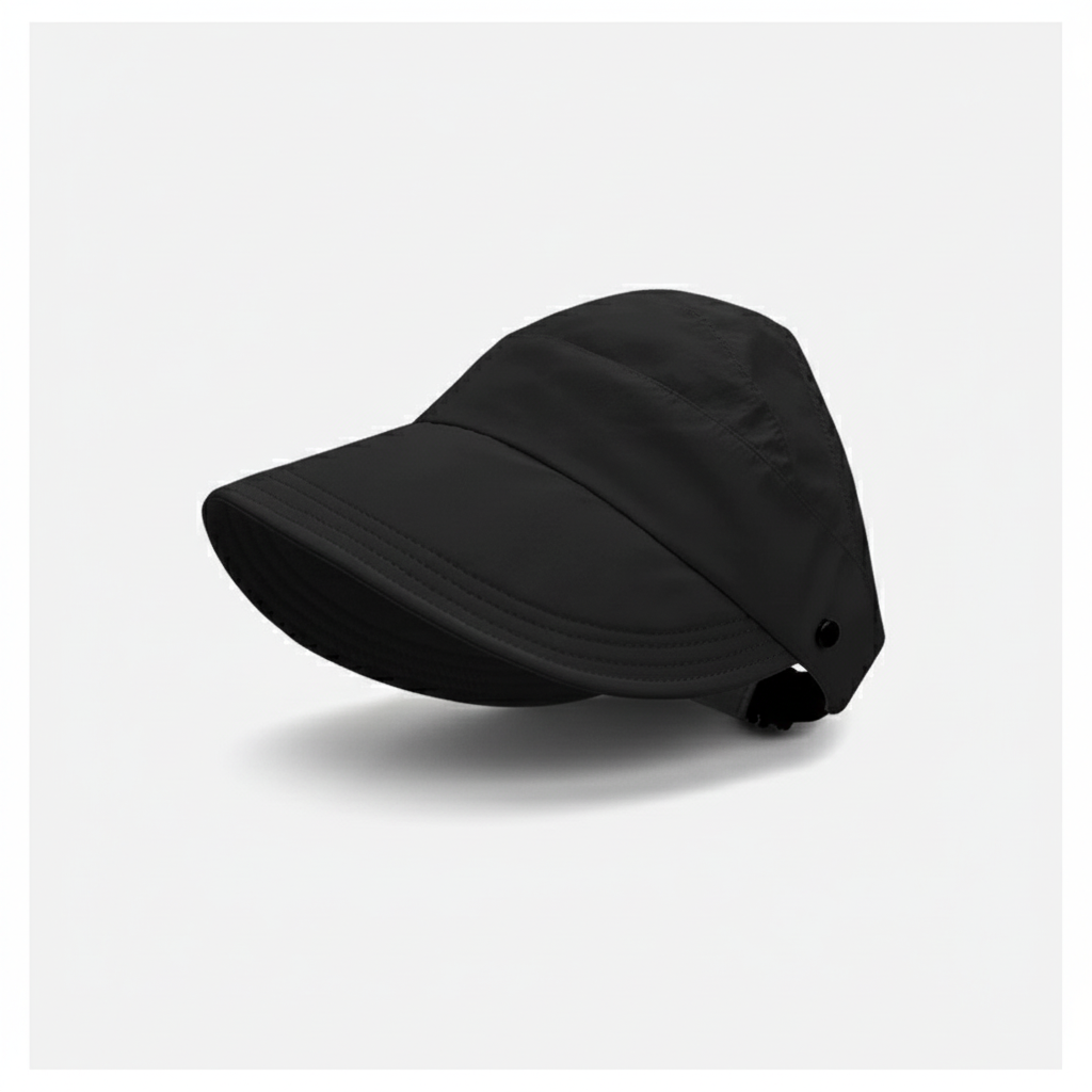 Breathable Polyester Sun Visor Hat – Quick-Dry Adjustable Cap with Wide Brim, Lightweight & Foldable for Hiking & Riding