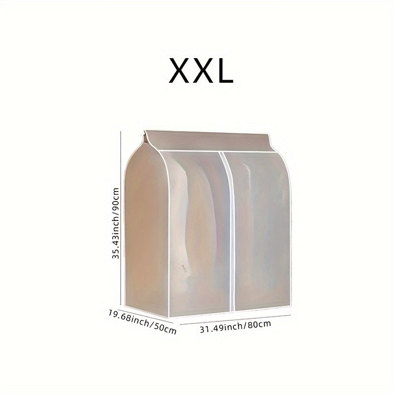 Foldable Transparent Hanging Clothes Dust Cover – Wardrobe Garment Protector for Dresses, Coats and Long Clothing