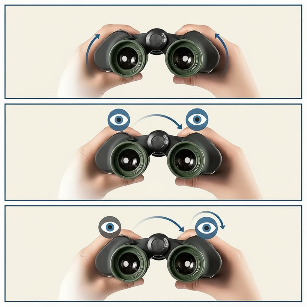HD Black FMC Binoculars – 10x50 Double-Barrel Design with Anti-Slip Grip for Birdwatching, Hiking & Travel Adventures
