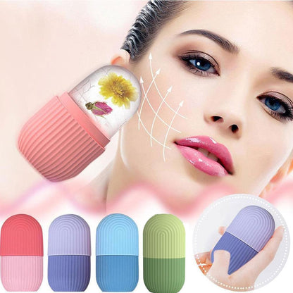 Face Lifting Ice Roller Ball Massager - Reusable Facial Roller Silicone Freezer Ice Roller Mold