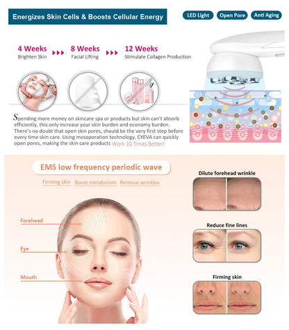 Facial LED Light Skin Rejuvenating Device