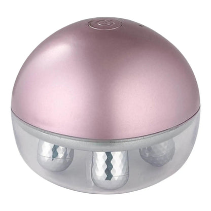 Face Massager with EMS Microcurrent - Handheld 4-Roller Facial Device for Skin Care