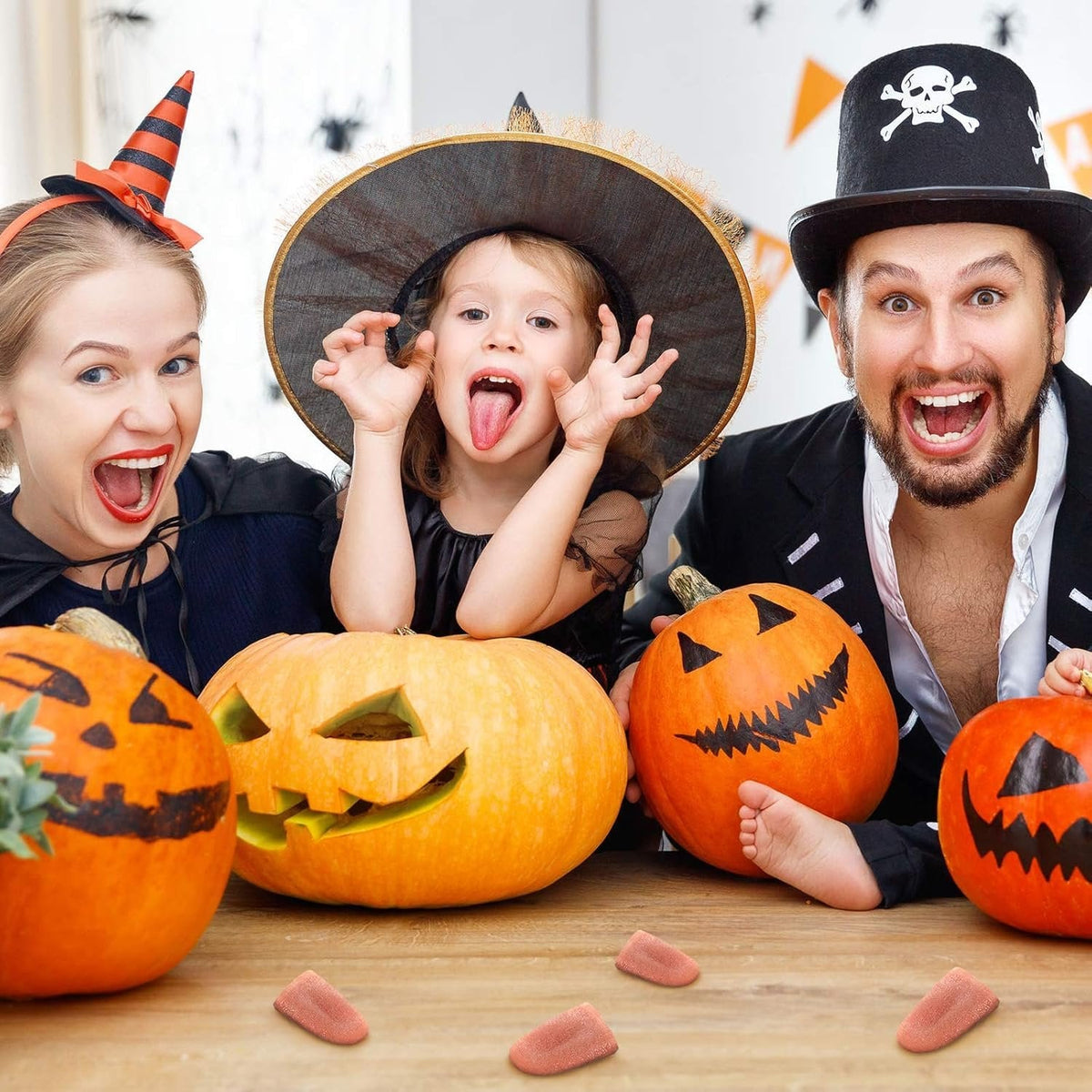 Fake Tongue Magic Trick Joke Prank - Halloween Harmless Realistic Rubber Tongue for Boys & Girls Carnival Halloween Party Decoration