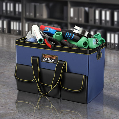 Heavy-Duty Electrician Tool Bags – Waterproof Oxford Cloth with Multiple Pockets, Available in 13/16/18 Inch, Ideal for Workshops, Repairs, Gardening, and Outdoor Storage