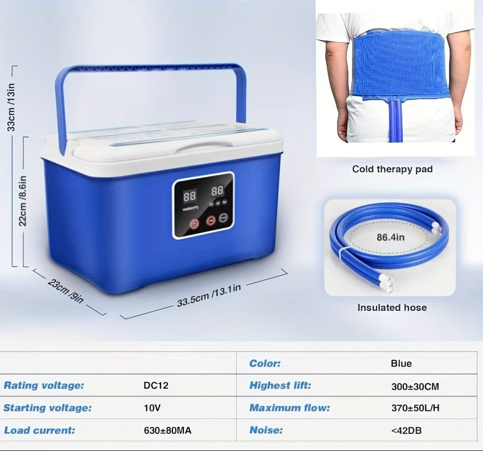 Upgraded Cold Therapy Machine – Digital Ice Therapy System with Quiet Pump and Adjustable Knee Pad
