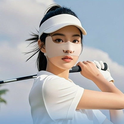 Lightweight Breathable Sun Protection Mask – Ear-Hanging Butterfly Veil Design for Women & Men, Ideal for Cycling, Running, Golf & Outdoor Sports