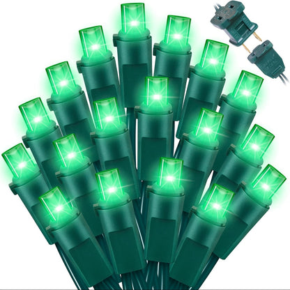 Green LED String Lights – 100 Mini Bulbs on 21.6FT Wire for Home, Wedding, Holiday, Party & Independence Day Decoration