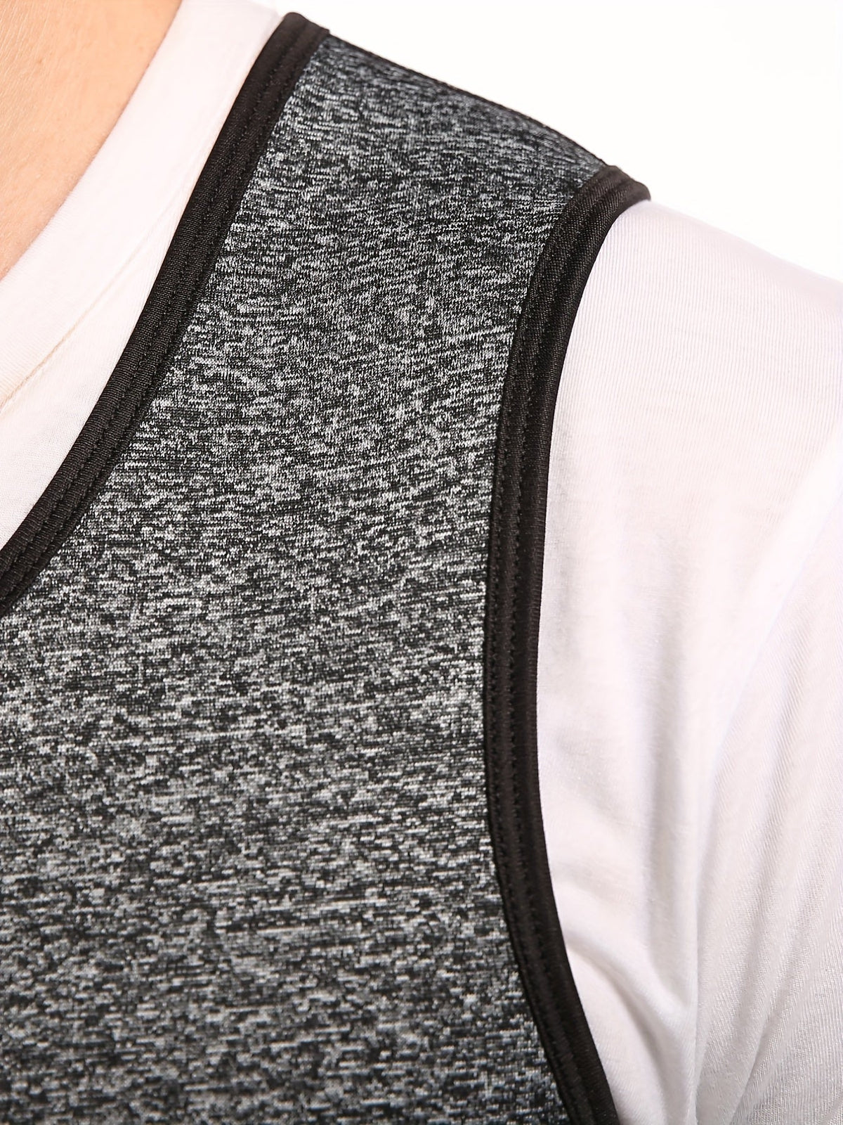 Men's Double Belt Shapewear Vest - High-Performance Neoprene Sweat Bodysuit - Extreme Waist Cincher & Belly Control - Firm Compression, Sporty Gray
