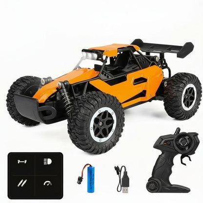 High-Speed Off-Road RC Buggy – 1:16 Scale 2.4GHz Remote Control Car with LED Lights & Rechargeable Battery