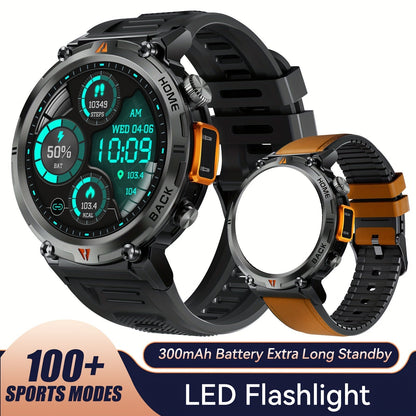 Sports Smart Watch For Men: LED Lighting, Answer/Make Calls, Outdoor Sports Watch, Fitness Tracker, Pedometer