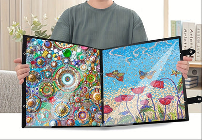 Diamond Painting Storage Portfolio Book – 40-Pocket Folder for Diamond Art Accessories (40.5 x 40.5 cm)